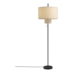 Lampadaire en acier noir et toile en textile 153 cm Margin - New works