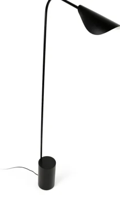 Lampadaire en acier noir mat 138x55cm Liggera - Faro Barcelona