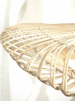 Lampadaire en bambou blanc avec abat-jour en bois blanc 150x40 cm Zanzibar - Good & Mojo
