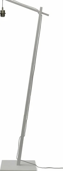 Lampadaire en bambou blanc avec abat-jour en bois naturel 176x38 cm Hokkaido - Good & Mojo