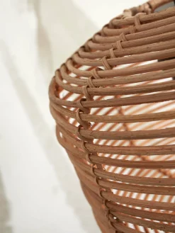 Lampadaire en bambou blanc avec abat-jour en bois naturel 150x25 cm Tanami - Good & Mojo