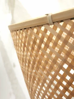 Lampadaire en bambou blanc avec abat-jour en bois naturel 150x32 cm Java - Good & Mojo