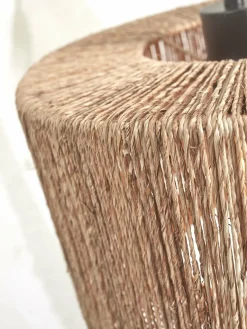 Lampadaire en bambou blanc avec abat-jour en bois naturel 150x30 cm Iguazu - Good & Mojo