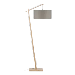 Lampadaire en bambou et lin gris foncé Andes - Good & Mojo