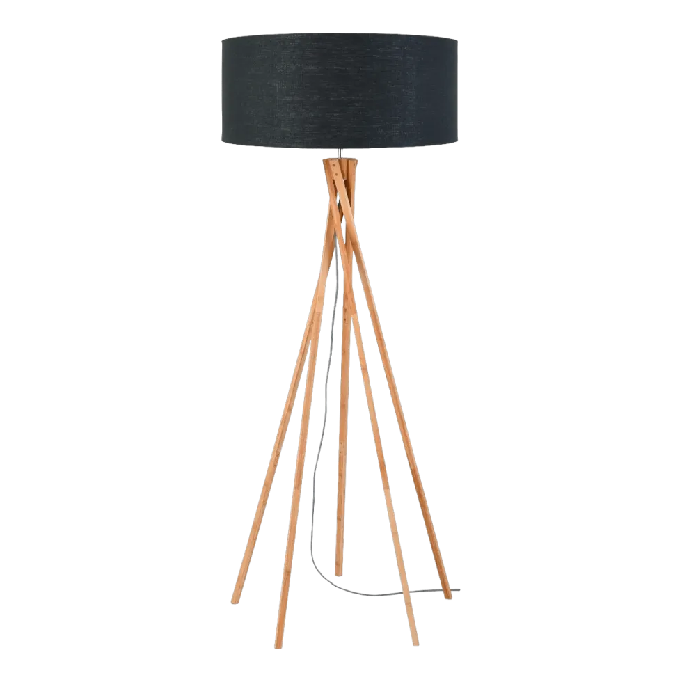 Lampadaire en bambou gris foncé Kilimanjaro - Good & Mojo