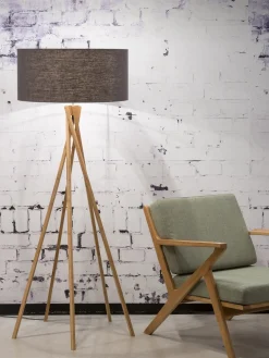 Lampadaire en bambou gris foncé Kilimanjaro - Good & Mojo