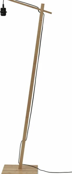 Lampadaire en bambou naturel avec abat-jour en bois naturel 150x30 cm Iguazu - Good & Mojo