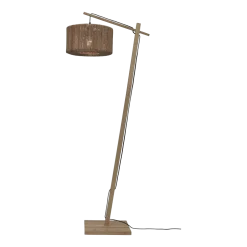 Lampadaire en bambou naturel avec abat-jour en bois naturel 150x30 cm Iguazu - Good & Mojo