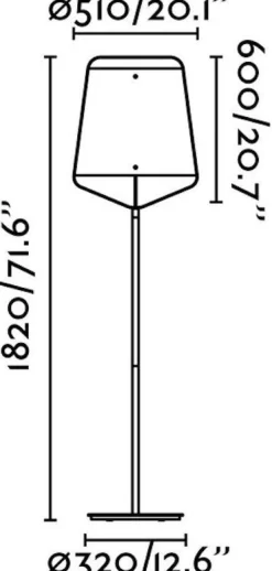 Lampadaire en bois et métal noir Stood - Faro Barcelona