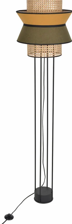 Lampadaire en cannage kaki et curry 40 cm Singapour - Market set