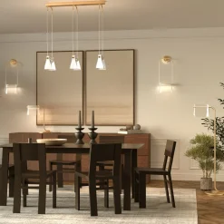 Lampadaire en laiton et verre 44x126cm Cabaret - Maytoni