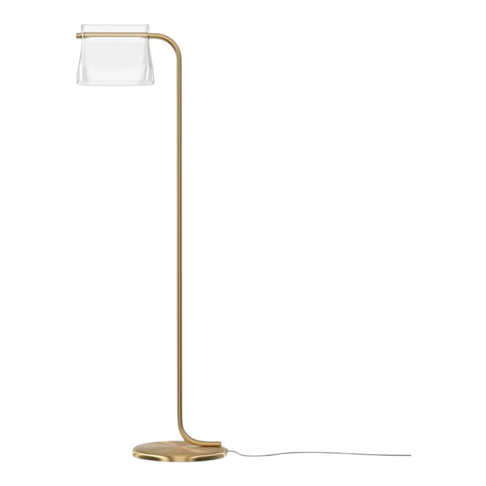 Lampadaire en laiton et verre 44x126cm Cabaret - Maytoni