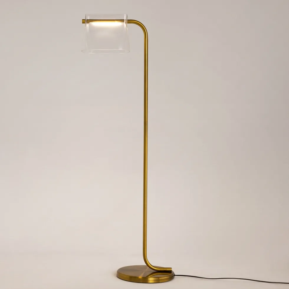 Lampadaire en laiton et verre 44x126cm Cabaret - Maytoni