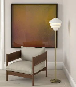 Lampadaire en laiton 151x32cm Valencia - Belid