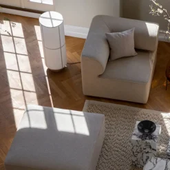 Lampadaire en lin naturel 83cm Hashira - Audo