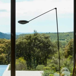 Lampadaire en métal argenté Elle - Lumina
