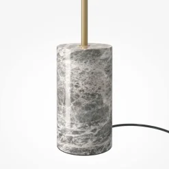 Lampadaire en métal doré et marbre gris 145cm Kyoto - Maytoni