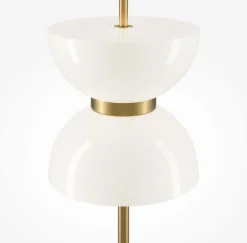 Lampadaire en métal doré et marbre gris 145cm Kyoto - Maytoni