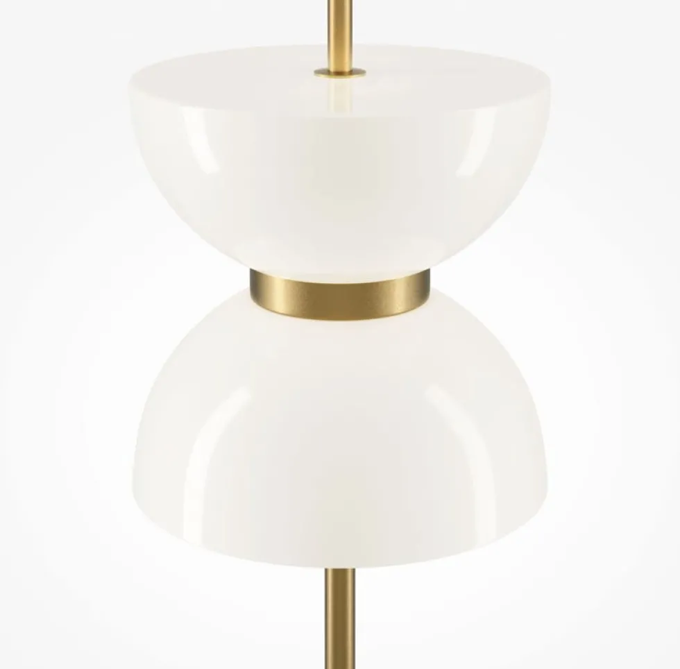 Lampadaire en métal doré et marbre gris 145cm Kyoto - Maytoni