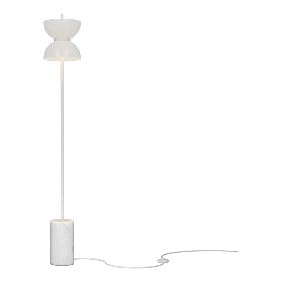Lampadaire en métal et marbre blanc 145cm Kyoto - Maytoni