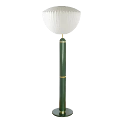 Lampadaire en métal laqué vert abat-jour pomme Guimauve - Cosin Paris