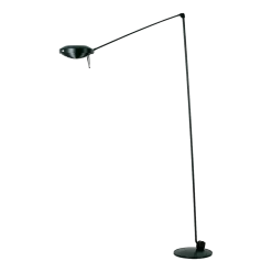 Lampadaire en métal noir Elle - Lumina