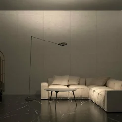 Lampadaire en métal noir Elle - Lumina