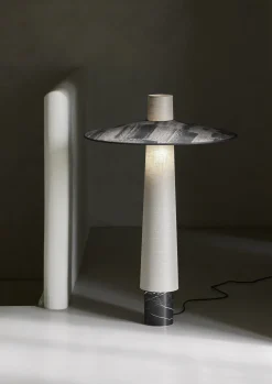Lampadaire en tissu graphite 70cm Thésée - Forestier