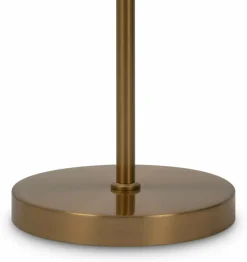 Lampadaire en verre dépoli et métal couleur laiton 155 cm Ring - Maytoni