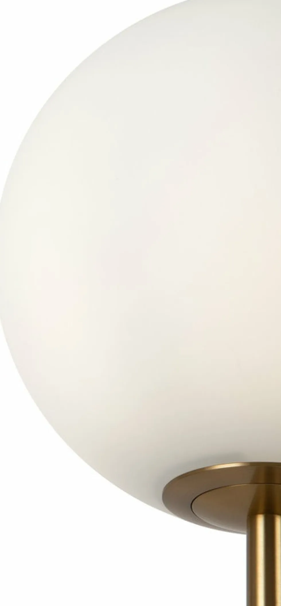 Lampadaire en verre dépoli et métal couleur laiton 155 cm Ring - Maytoni