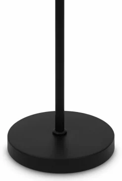 Lampadaire en verre dépoli et métal noir 155 cm Ring - Maytoni