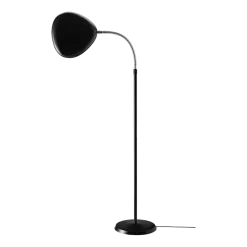 Lampadaire noire base argenté en laiton - Gubi