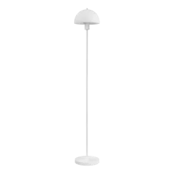 Lampadaire structure en métal blanc et verre opale 125cm Vienda - Herstal