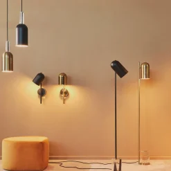 Lampadaire verre et noir Luceo - Aytm