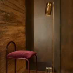 Lampadaire verre et or Luceo - Aytm