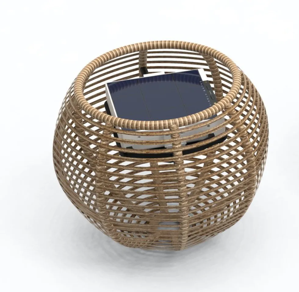 Lampe boule 31 cm La Lampe Paillote Sphère - Maiori