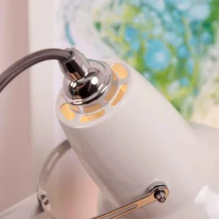 Lampe de bureau en acier blanc lin Original 1227™ Mini - Anglepoise