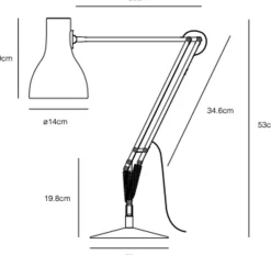 Lampe de bureau en aluminium blanc Type 75 - Anglepoise