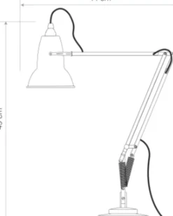 Lampe de bureau en aluminium bleu encre et finition doré 72x90cm Original 1227 - Anglepoise