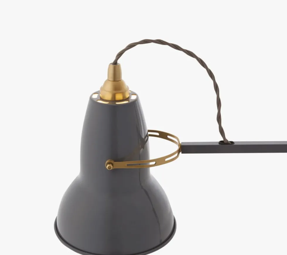 Lampe de bureau en aluminium grise éléphant et finition doré 72x90cm Original 1227 - Anglepoise