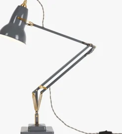 Lampe de bureau en aluminium grise éléphant et finition doré 72x90cm Original 1227 - Anglepoise