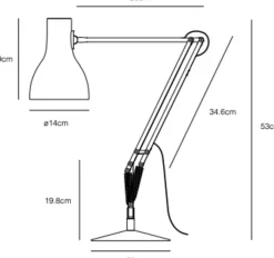 Lampe de bureau en aluminium noir Type 75 - Anglepoise