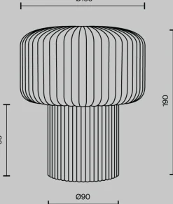 Lampe de bureau en céramique blanc cassé 9x16x19cm Omaggio - Maytoni