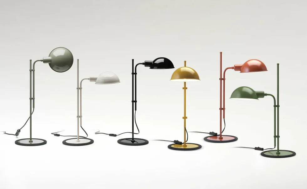 Lampe de bureau en fer vert Funiculi S - Marset