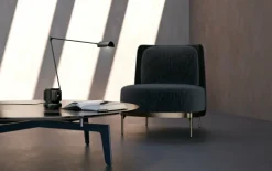 Lampe de bureau en métal blanc mat Daphine - Lumina