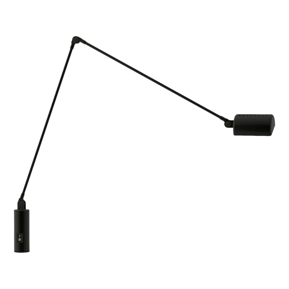 Lampe de bureau en métal noir Daphine Cilindro - Lumina