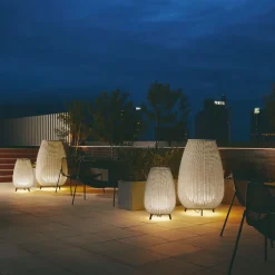 Lampe de sol en aluminium marron 80x123cm Amphora 02 - Bover