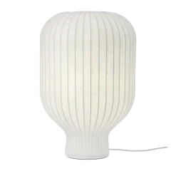 Lampe de sol en fibres naturelles blanc 59cm Strand - Muuto