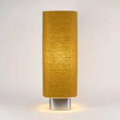 Lampe de sol en tissu jaune curry et métal 79cm Dolce - Market Set
