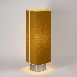 Lampe de sol en tissu jaune curry et métal 79cm Dolce - Market Set